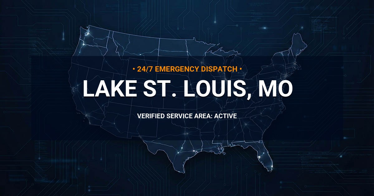Emergency Plumbing Dispatch Map for Plumbing Services: Lake St. Louis, MO