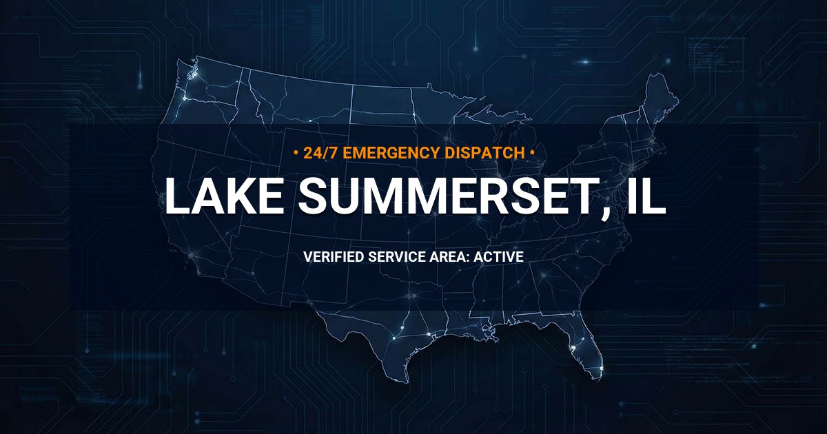 Emergency Plumbing Dispatch Map for Plumbing Services: Lake Summerset, IL