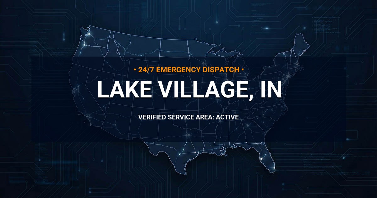 Emergency Plumbing Dispatch Map for Plumbing Services: Lake Village, IN