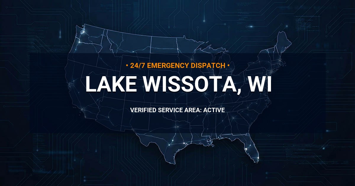 Emergency Plumbing Dispatch Map for Plumbing Services: Lake Wissota, WI