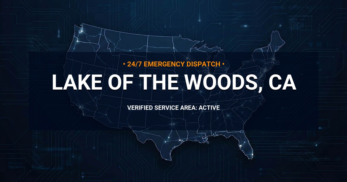 Emergency Plumbing Dispatch Map for Plumbing Services: Lake of the Woods, CA