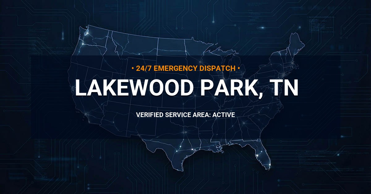 Emergency Plumbing Dispatch Map for Plumbing Services: Lakewood Park, TN