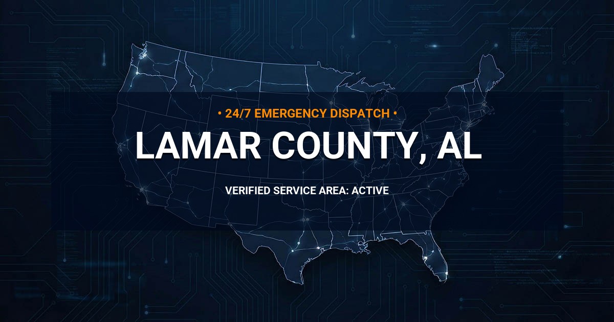 Emergency Plumbing Dispatch Map for Lamar County Plumbing Logistics