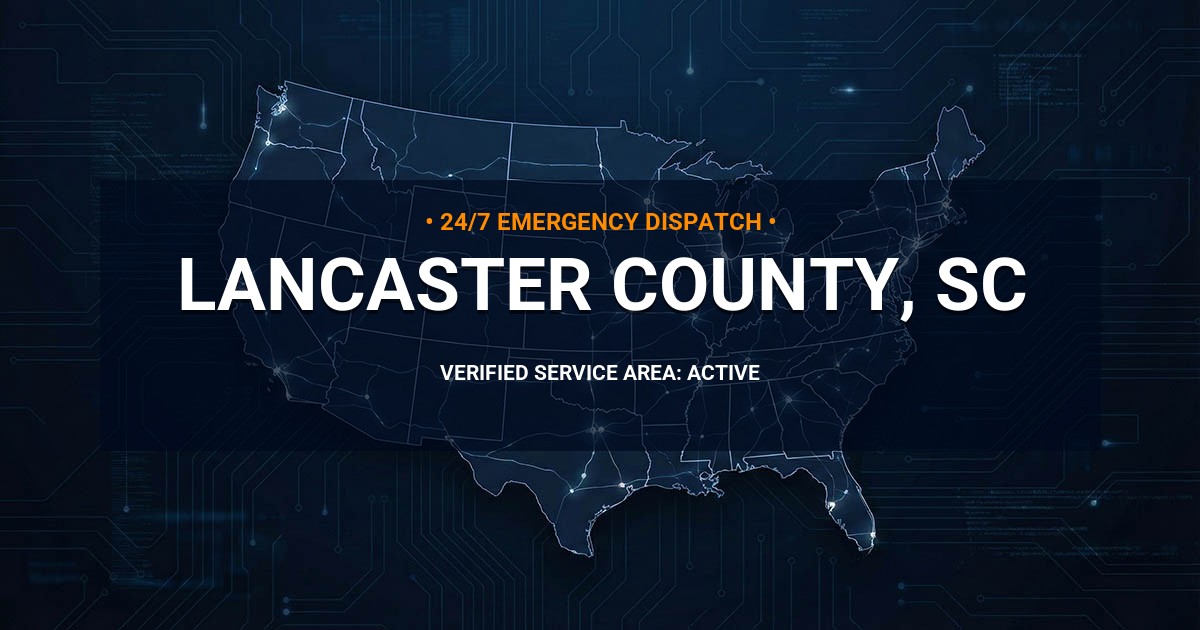 Emergency Plumbing Dispatch Map for Lancaster County Plumbing Logistics