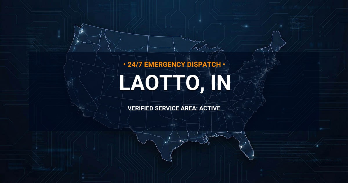 Emergency Plumbing Dispatch Map for Plumbing Services: Laotto, IN
