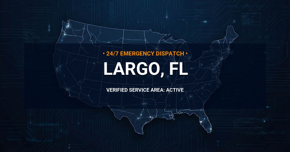 Emergency Plumbing Dispatch Map for Plumbing Services: Largo, FL