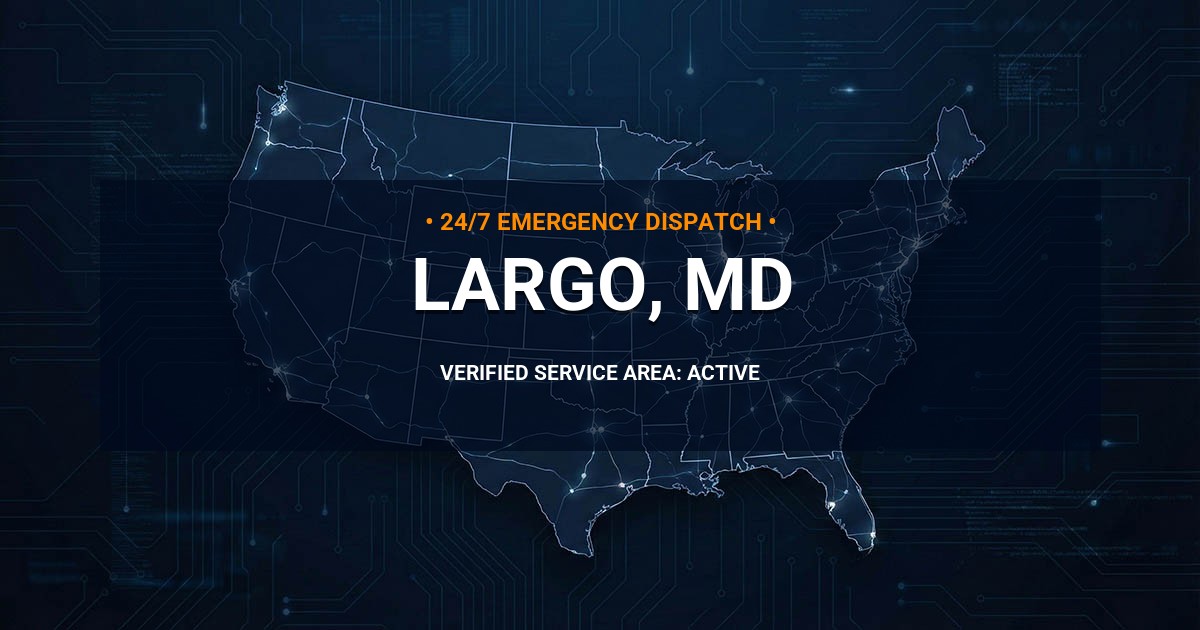 Emergency Plumbing Dispatch Map for Plumbing Services: Largo, MD