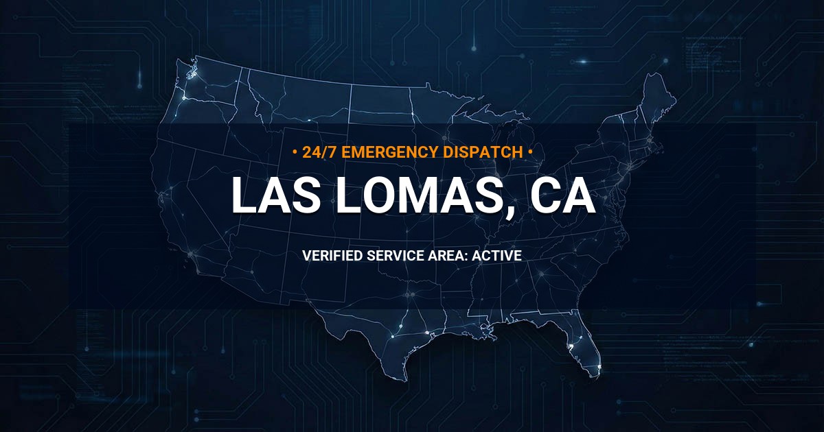 Emergency Plumbing Dispatch Map for Plumbing Services: Las Lomas, CA