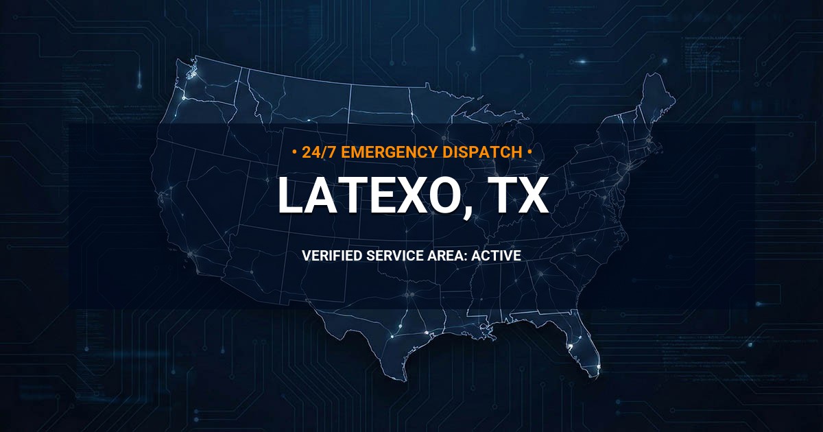 Emergency Plumbing Dispatch Map for Plumbing Services: Latexo, TX