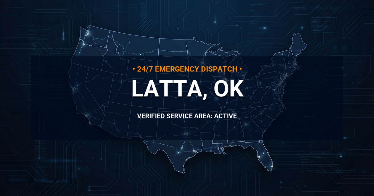 Emergency Plumbing Dispatch Map for Plumbing Services: Latta, OK