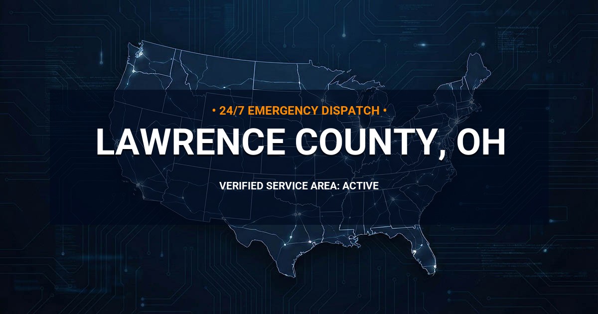 Emergency Plumbing Dispatch Map for Lawrence County Plumbing Logistics