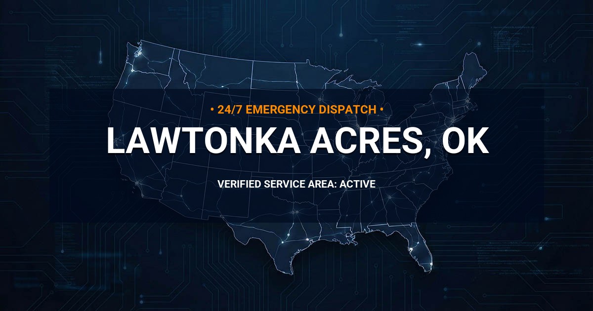 Emergency Plumbing Dispatch Map for Plumbing Services: Lawtonka Acres, OK