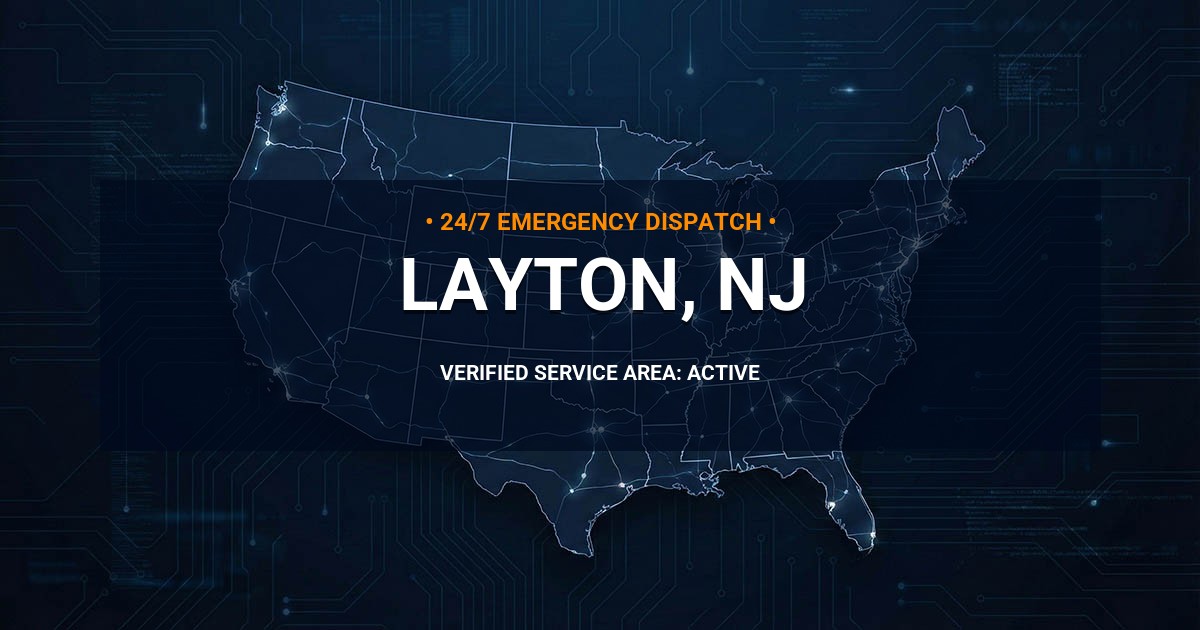 Emergency Plumbing Dispatch Map for Plumbing Services: Layton, NJ