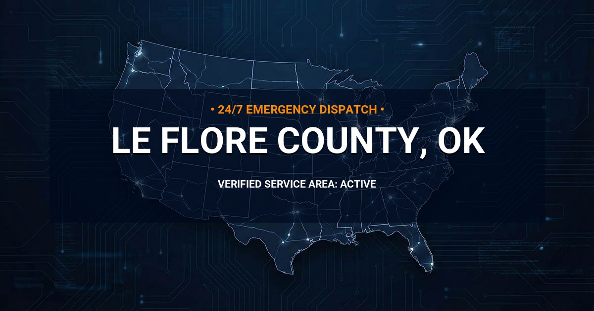 Emergency Plumbing Dispatch Map for Le Flore County Plumbing Logistics