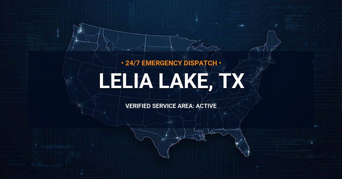 Emergency Plumbing Dispatch Map for Plumbing Services: Lelia Lake, TX