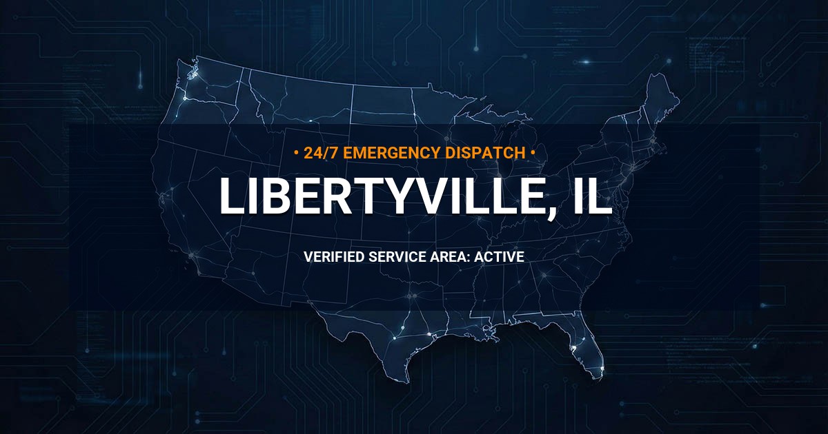 Emergency Plumbing Dispatch Map for Plumbing Services: Libertyville, IL