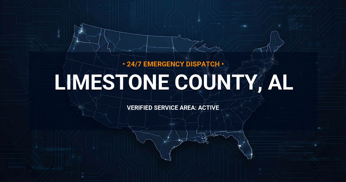 Emergency Plumbing Dispatch Map for Limestone County Plumbing Logistics