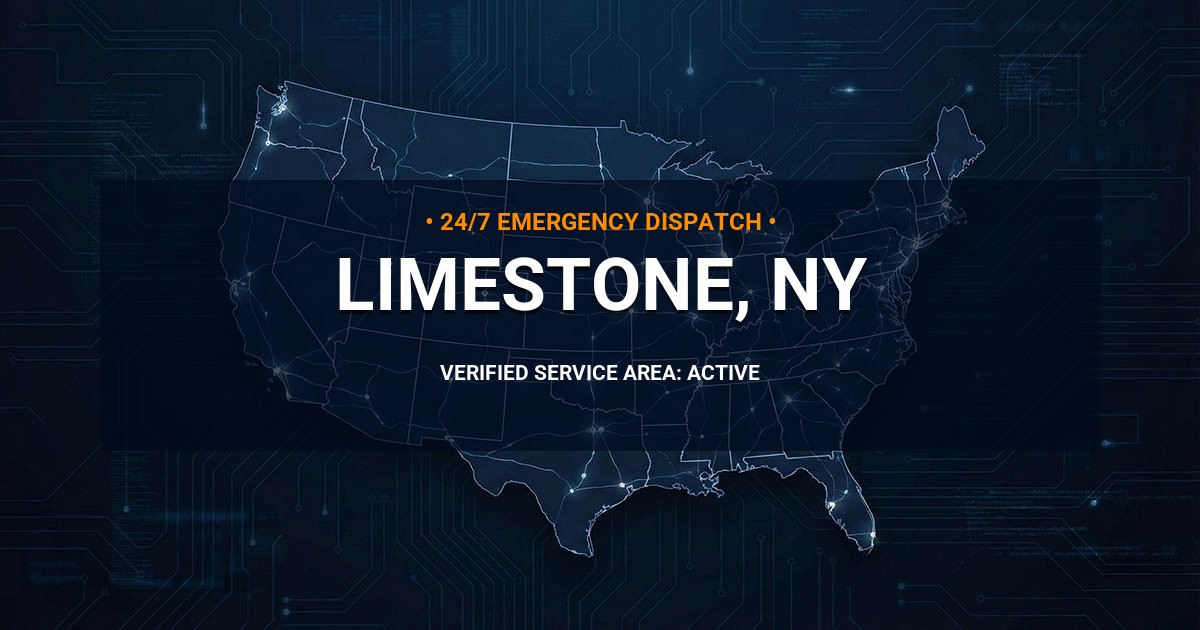 Emergency Plumbing Dispatch Map for Plumbing Services: Limestone, NY
