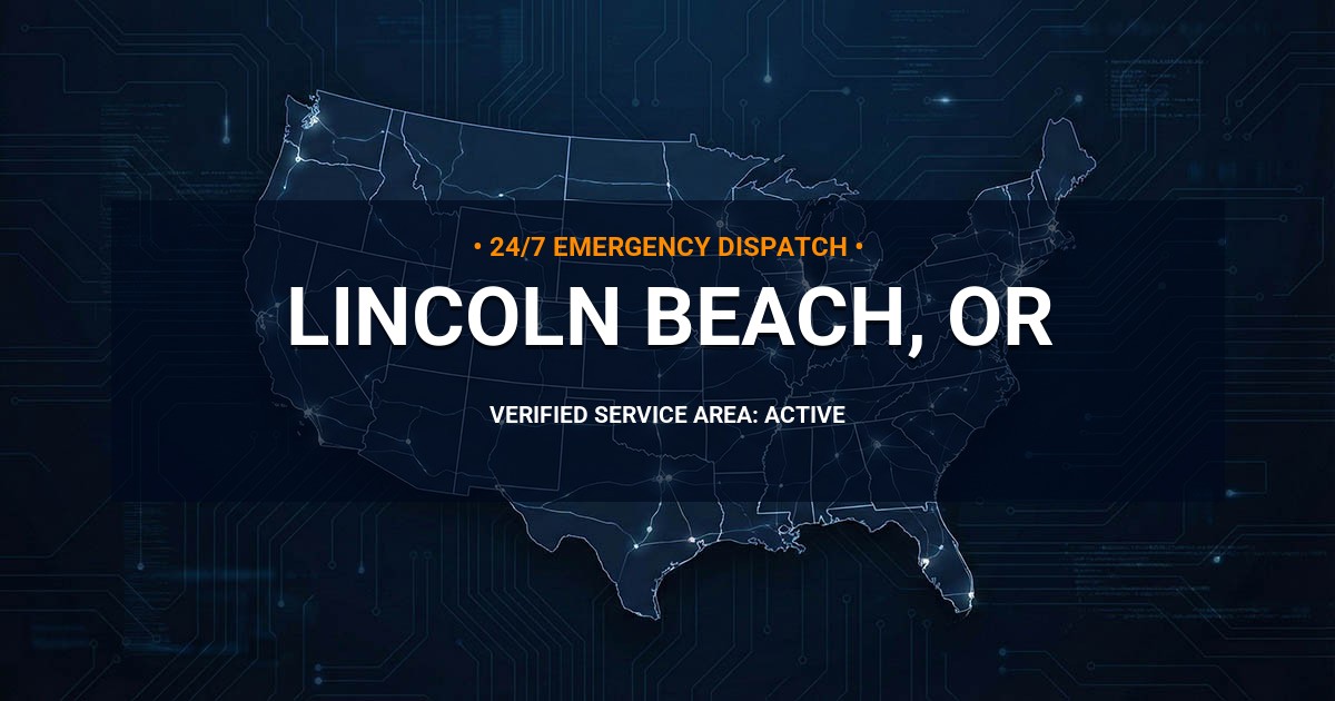 Emergency Plumbing Dispatch Map for Plumbing Services: Lincoln Beach, OR