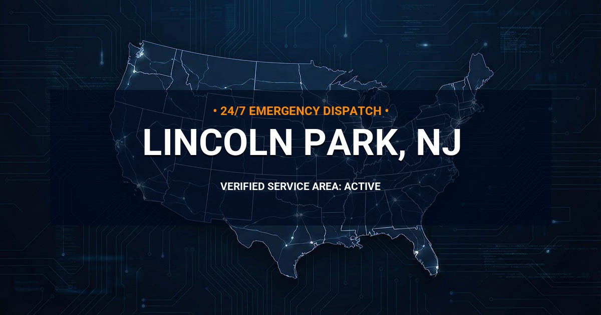 Emergency Plumbing Dispatch Map for Plumbing Services: Lincoln Park, NJ