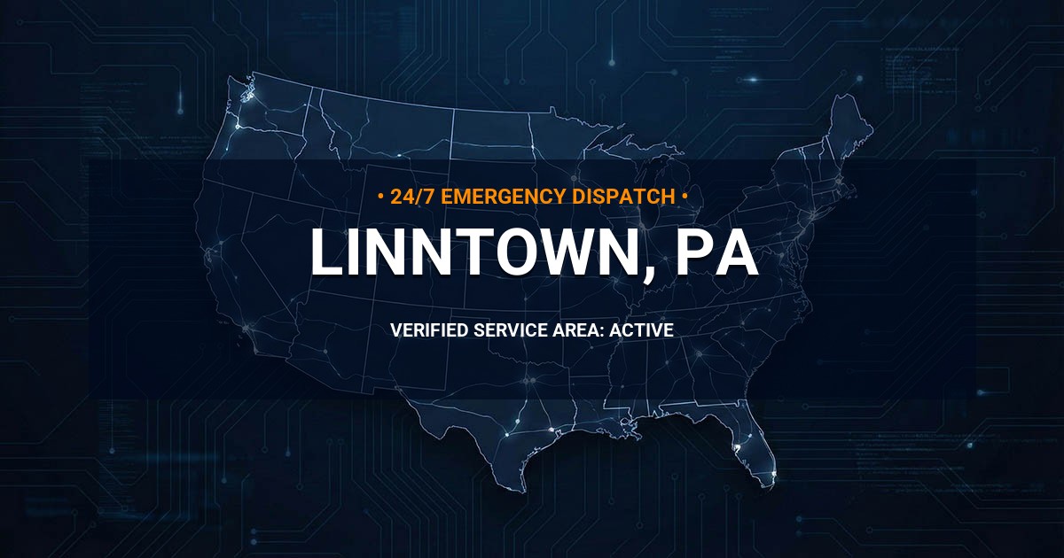Emergency Plumbing Dispatch Map for Plumbing Services: Linntown, PA