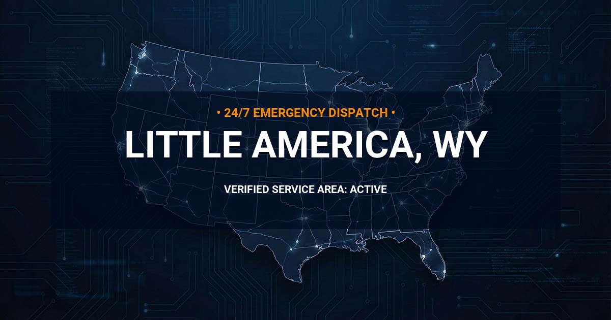 Emergency Plumbing Dispatch Map for Plumbing Services: Little America, WY