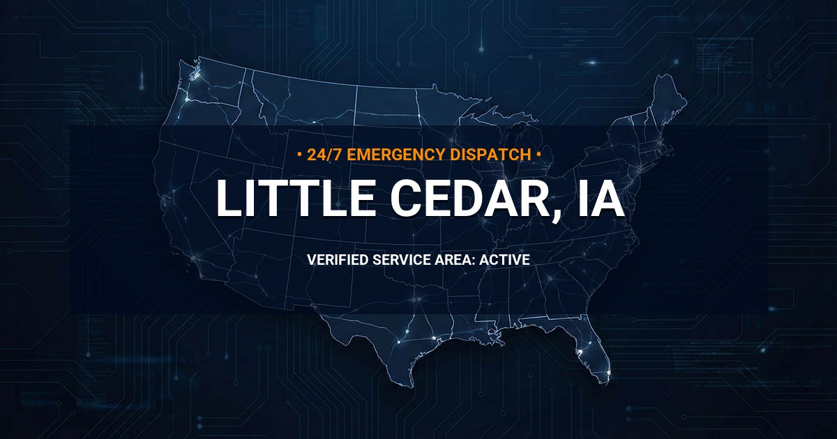 Emergency Plumbing Dispatch Map for Plumbing Services: Little Cedar, IA
