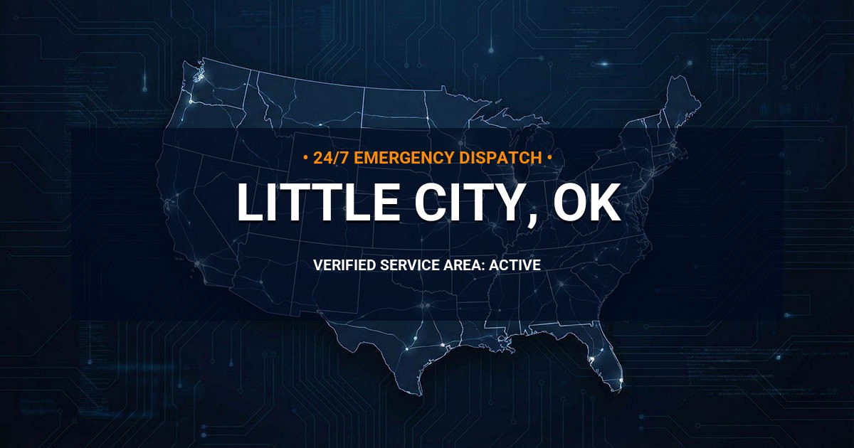 Emergency Plumbing Dispatch Map for Plumbing Services: Little City, OK