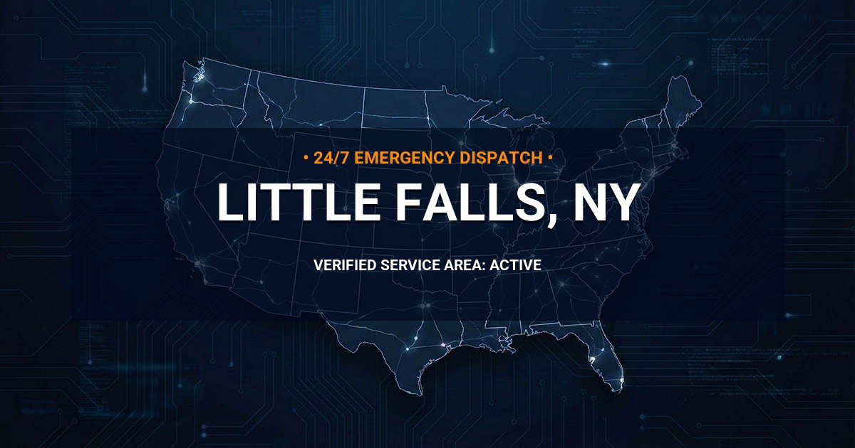 Emergency Plumbing Dispatch Map for Plumbing Services: Little Falls, NY