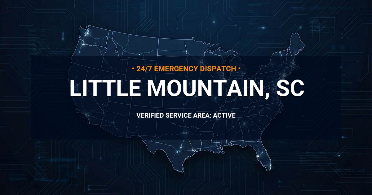 Emergency Plumbing Dispatch Map for Plumbing Services: Little Mountain, SC