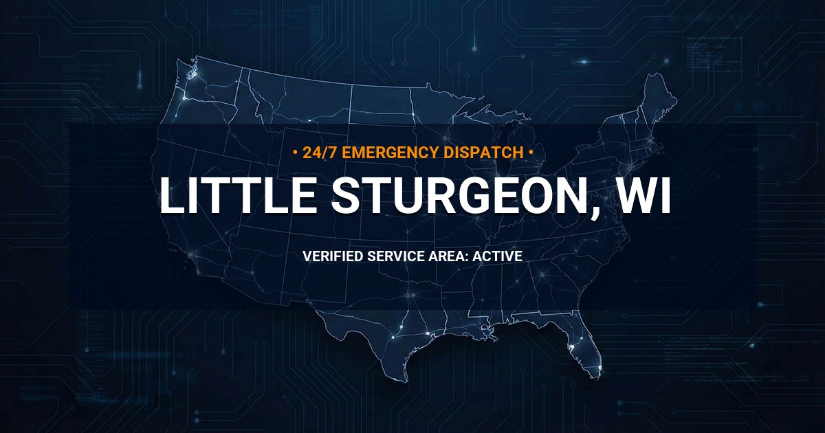 Emergency Plumbing Dispatch Map for Plumbing Services: Little Sturgeon, WI