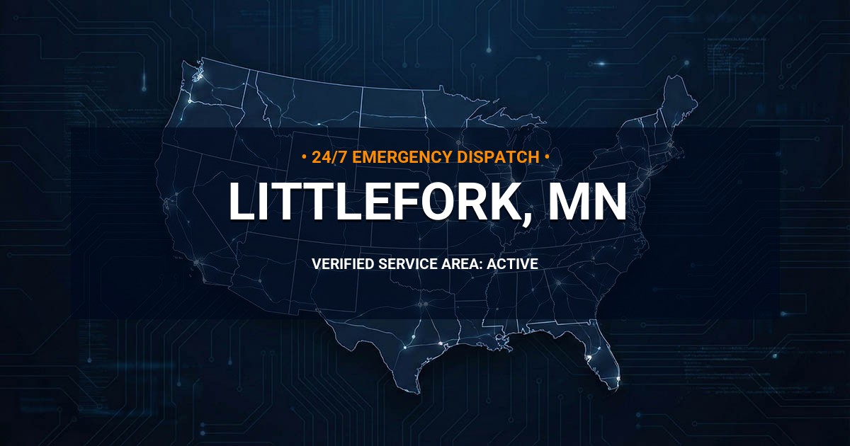 Emergency Plumbing Dispatch Map for Plumbing Services: Littlefork, MN