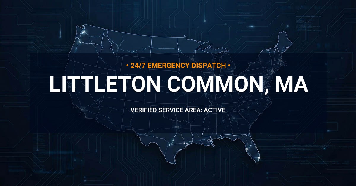 Emergency Plumbing Dispatch Map for Plumbing Services: Littleton Common, MA