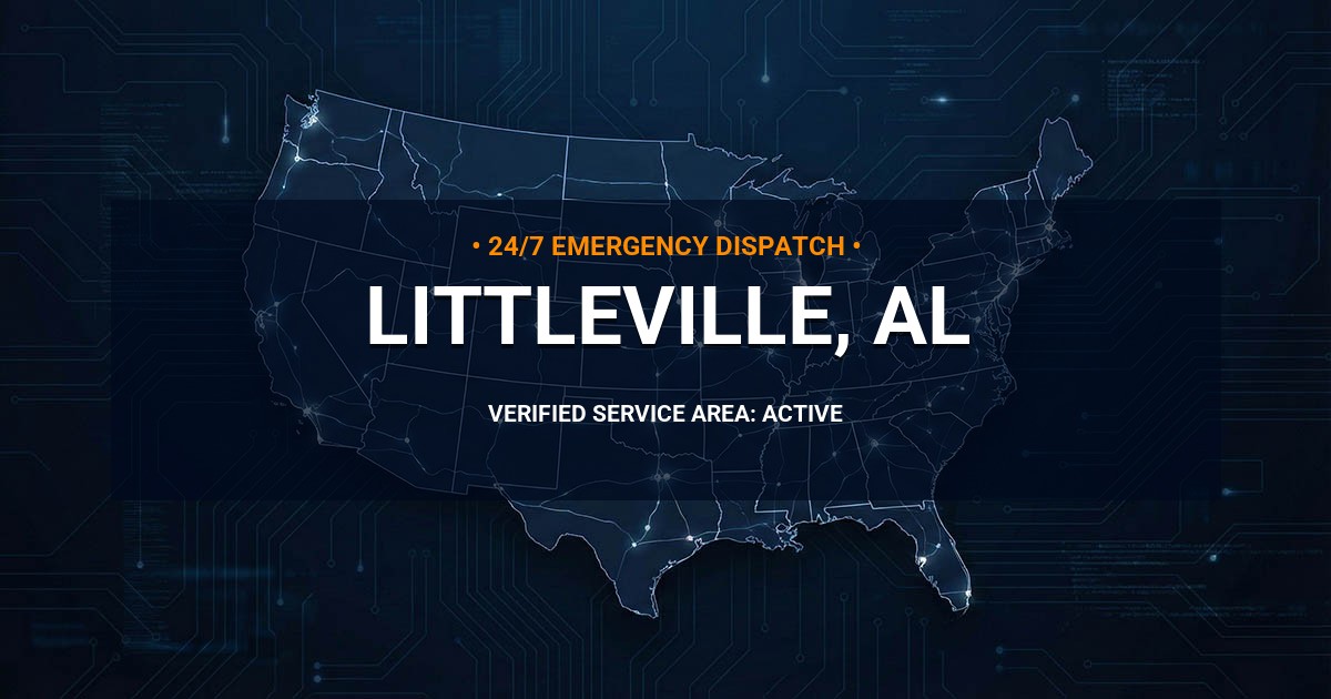 Emergency Plumbing Dispatch Map for Plumbing Services: Littleville, AL