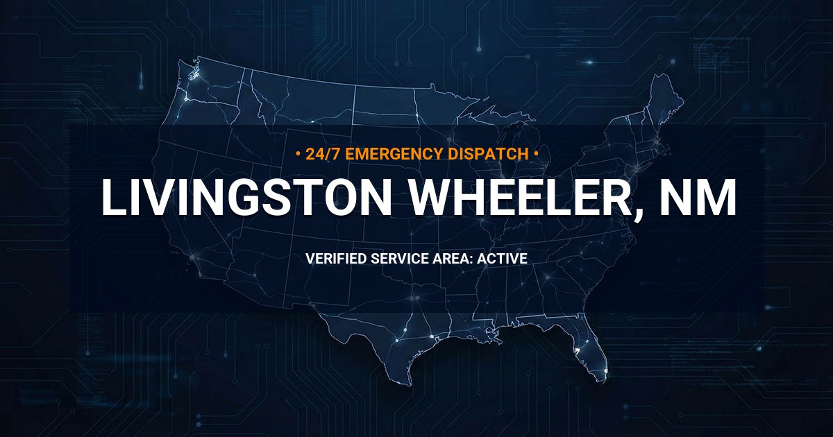 Emergency Plumbing Dispatch Map for Plumbing Services: Livingston Wheeler, NM