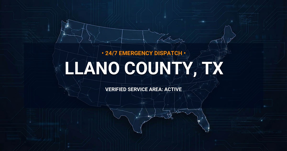 Emergency Plumbing Dispatch Map for Llano County Plumbing Logistics