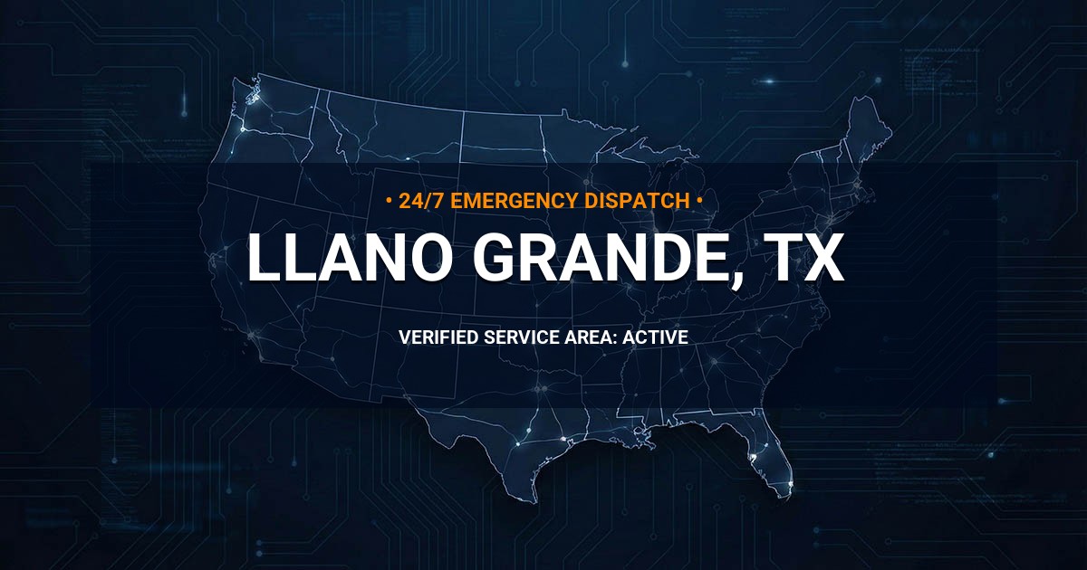 Emergency Plumbing Dispatch Map for Plumbing Services: Llano Grande, TX
