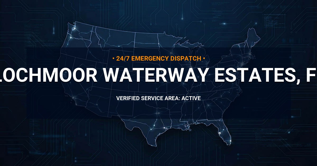 Emergency Plumbing Dispatch Map for Plumbing Services: Lochmoor Waterway Estates, FL
