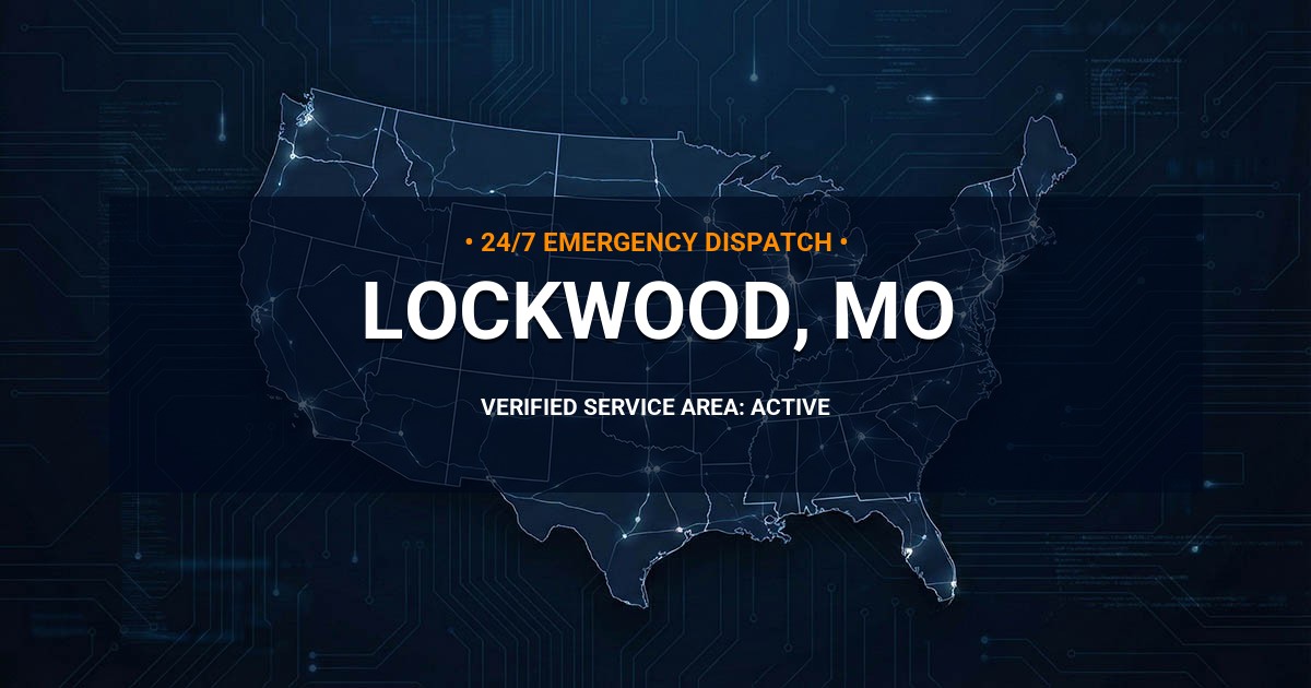 Emergency Plumbing Dispatch Map for Plumbing Services: Lockwood, MO