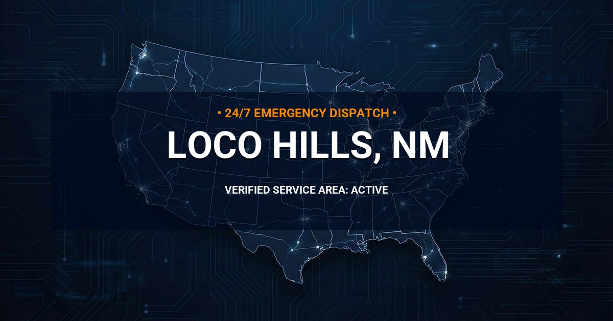 Emergency Plumbing Dispatch Map for Plumbing Services: Loco Hills, NM