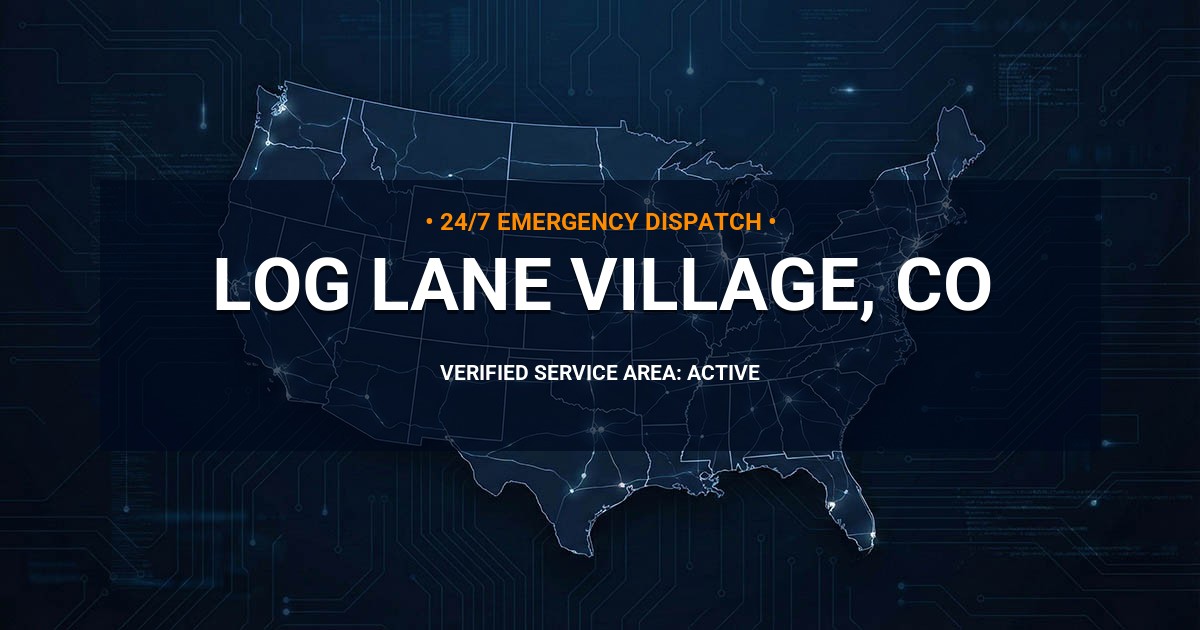 Emergency Plumbing Dispatch Map for Plumbing Services: Log Lane Village, CO