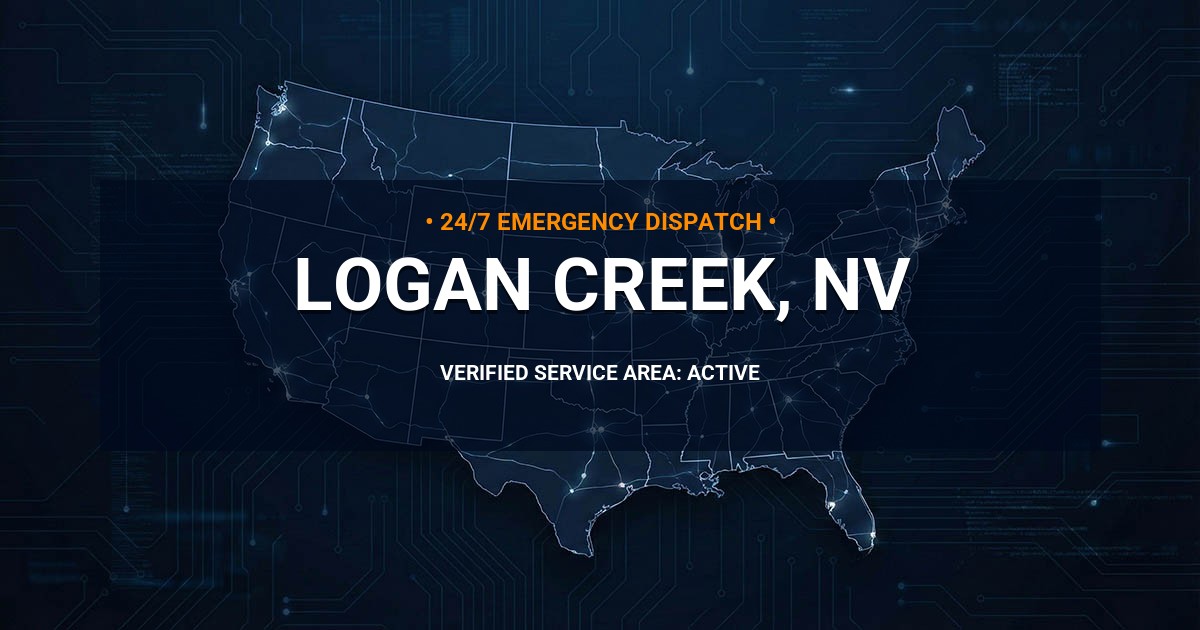 Emergency Plumbing Dispatch Map for Plumbing Services: Logan Creek, NV