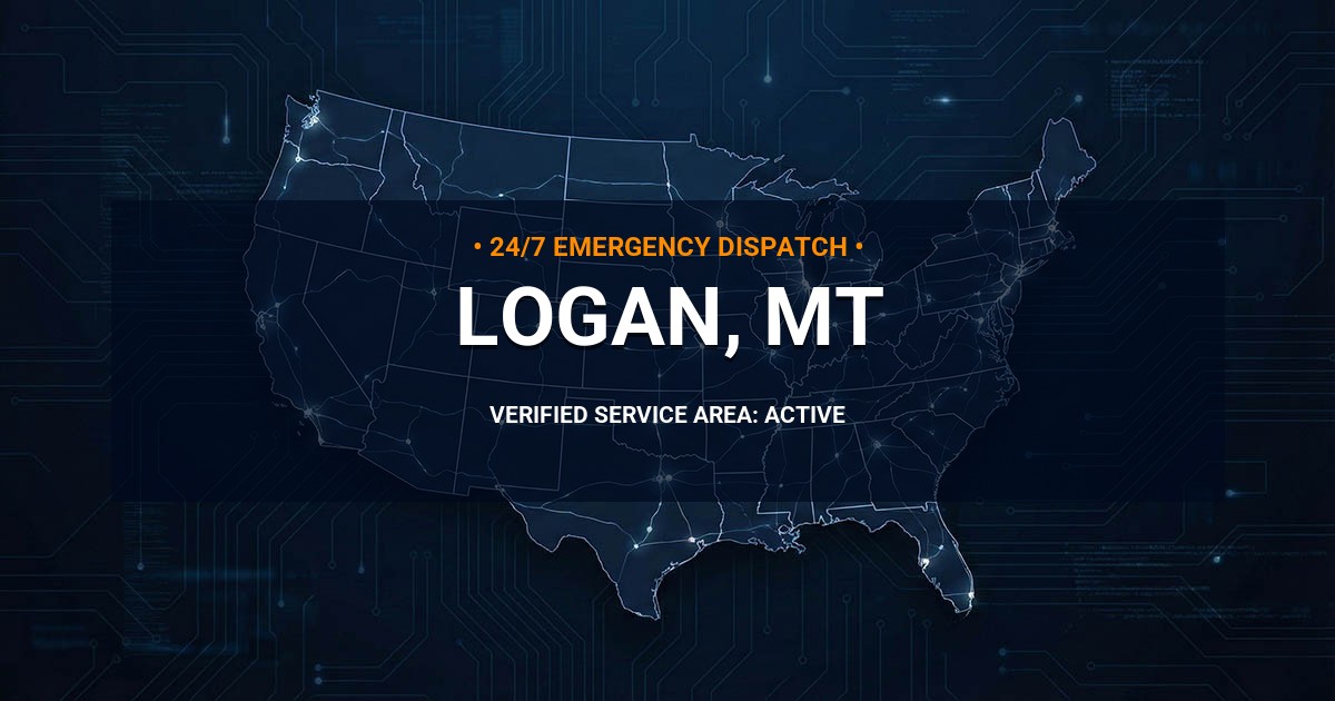 Emergency Plumbing Dispatch Map for Plumbing Services: Logan, MT