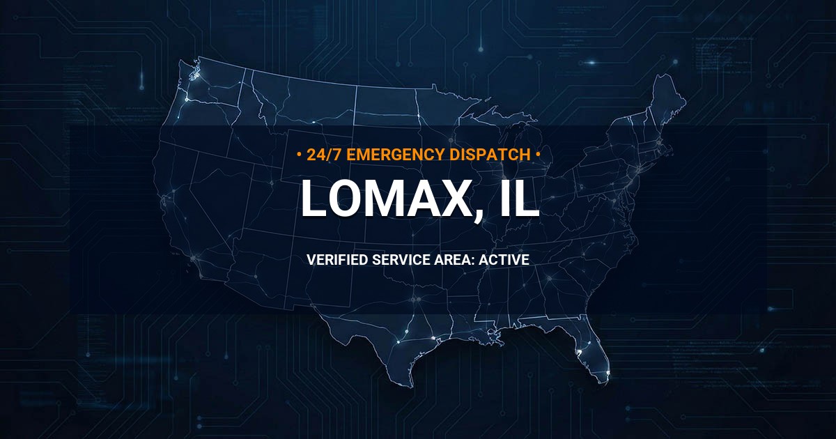 Emergency Plumbing Dispatch Map for Plumbing Services: Lomax, IL