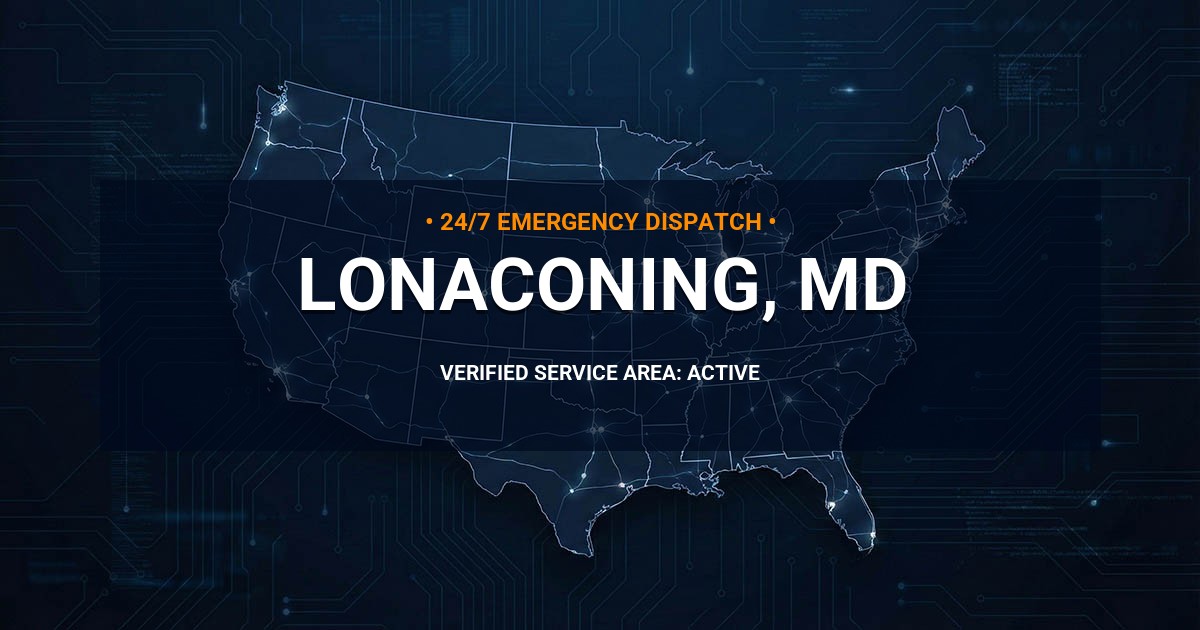 Emergency Plumbing Dispatch Map for Plumbing Services: Lonaconing, MD