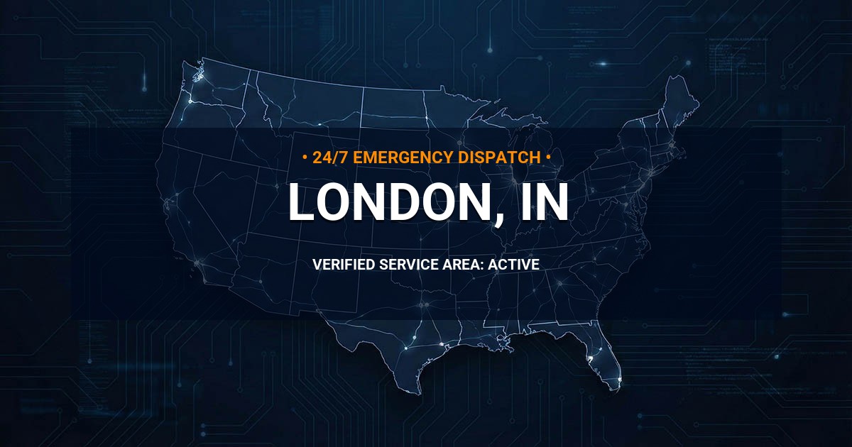 Emergency Plumbing Dispatch Map for Plumbing Services: London, IN