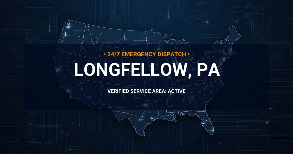 Emergency Plumbing Dispatch Map for Plumbing Services: Longfellow, PA