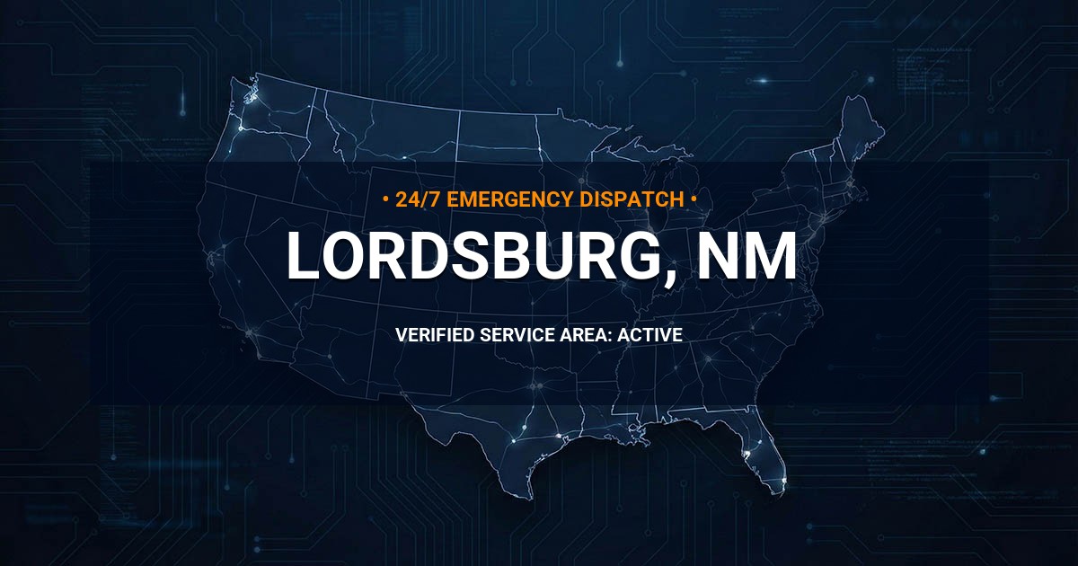 Emergency Plumbing Dispatch Map for Plumbing Services: Lordsburg, NM