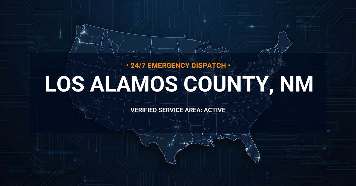 Emergency Plumbing Dispatch Map for Los Alamos County Plumbing Logistics