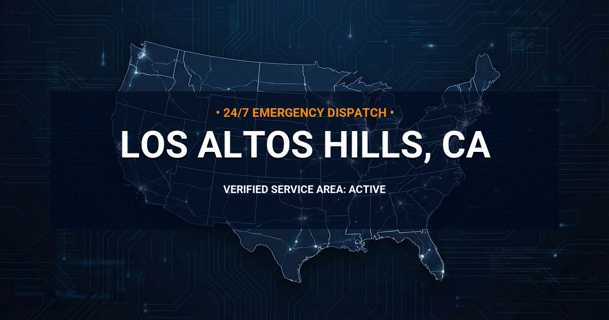 Emergency Plumbing Dispatch Map for Plumbing Services: Los Altos Hills, CA